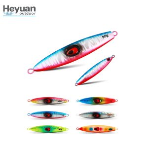 Heyuan Outdoor 40g 60g 80g Fast Sinking Metal Jig Lures for Saltwater Fishing