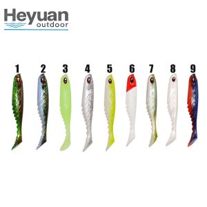 Heyuan Outdoor Ribbed Shad Soft Lures 75mm/105mm&ndash; Lifelike Swimbait for Bass, Pike, Trout Fishing
