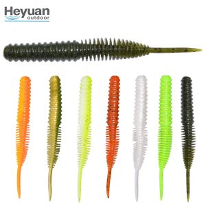 Heyuan 100mm 4.5g Ribbed Stick Worms &ndash; Finesse Fishing Baits for Bass & Trout 5pcs/bag