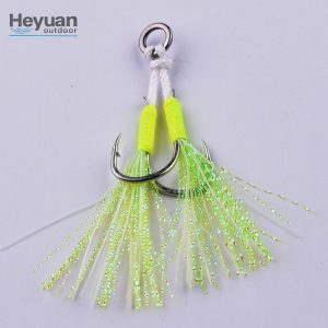 Heyuan Luminous Jigging Hooks for Night Fishing 10# 12# 14# 16# 18# 20#