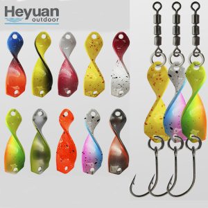 Heyuan Twister Metal Spoon Lures – Rotating Fishing Baits for Trout, Bass & Panfish