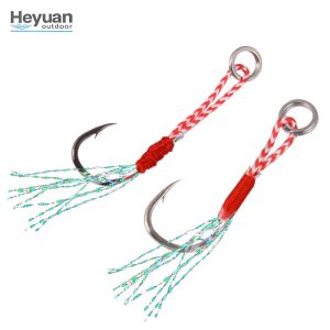 Heyuan  Ultra-Sharp Jigging Hooks for Saltwater Fishing 10# 11# 12# 13# 14# 15# 16# 17# 18# 20#