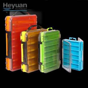 Heyuan Waterproof Double-Sided Tackle Boxes Multi-Size Fishing Lure Storage Cases with Adjustable Dividers
