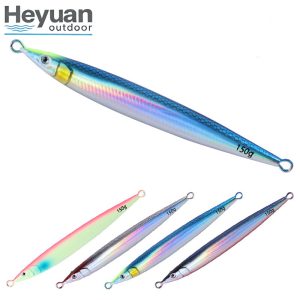 Heyuan Outdoor 60g-180g Long Casting Metal Jigs &ndash; High-Flash Saltwater Fishing Lures for Tuna & GT