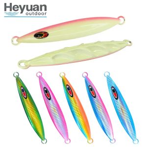Heyuan Glow Holographic Metal Jigs 60g-300g Long Casting Lures for Deep Sea Fishing