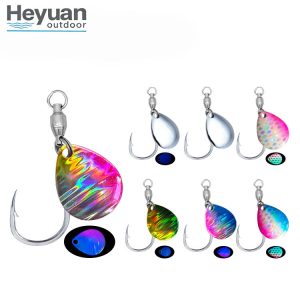 Heyuan Rotating Spinner Blade Jig Hook 1/0 2/0 3/0 4/0