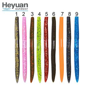 Heyuan Outdoor 9PCS Ribbed Classic Stick Baits for Bass Fishing 8pcs/bag 140mm 8.4g