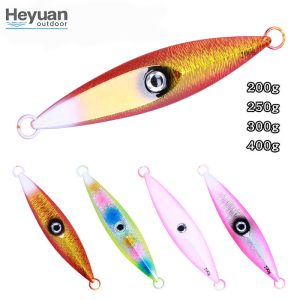 Heyuan Ultra Heavy Deep Sea Jigs 200g-400g Laser Coating Fishing Lures for Big Game