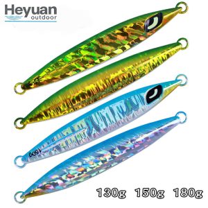 Heyuan Deep Sea Vertical Jigs 130g-180g Laser Coating Fishing Lures for Saltwater Big Game