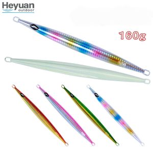Heyuan Ultra Long Laser Metal Jigs 160g Deep Sea Vertical Fishing Lures for Big Game