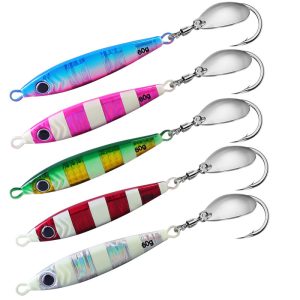 Heyuan 20g 30g 40g 60g 80g Laser Coating Fishing Lures with Rotating Blade for Saltwater & Freshwater