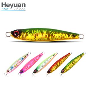 Heyuan Laser Metal Jigs 45g-80g Sinking Fishing Lures for Saltwater & Freshwater
